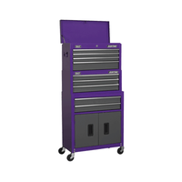 Sealey AP2200BBCPSTACK Topchest, Mid-Box & Rollcab 9 Drawer Stack - Purple