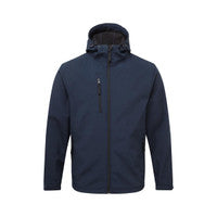 Fort 234-NVY-XL 234 Holkham Hooded Softshell Jacket Navy Blue - XL
