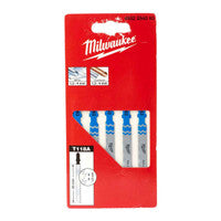 Milwaukee  4932254063 T118A Traditional Metal Jigsaw Blades 55mm x 1.2mm (5 Pack)