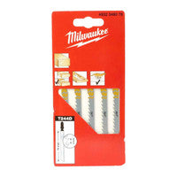 Milwaukee 4932346078 Curve Cut Wood Jigsaw Blades 75mm x 4mm (5 Pack)
