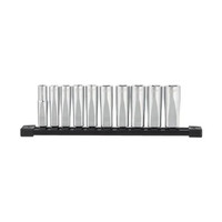 Milwaukee 4932492509 3/8" Drive Metric Deep Chrome Sockets (10 Pieces)