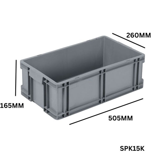 16 Litre Euro Box - 505mm x 260mm x 165mm - SPK15K
