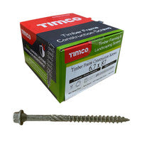 Timco Index Hex Head Timber Screw 6.7 x 87mm - Organic Green 50 Box