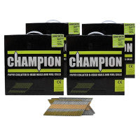 Champion 1st fix 3.1 x 75mm Electro Galvanised Annular Ring Nails 8800 (No Fuel Cells) 4 Boxes