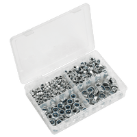 Sealey AB032LN Nylon Lock Nut Assortment 300pc M6-M12 DIN 982 Metric