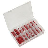 Sealey AB039RT Crimp Terminal Assortment 260pc Red