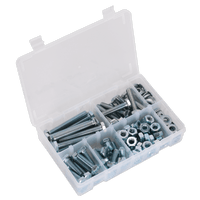 Sealey AB052SNW Setscrew, Nut & Washer Assortment 150pc High Tensile M10 Metric