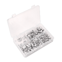 Sealey AB073TI Threaded Insert (Rivet Nut) Assortment 200pc M4-M8 Splined Metric