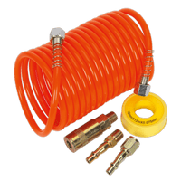 Sealey AHK03 Píobán Aeir 5m x Ø5mm PU Coirnithe le Nascóirí