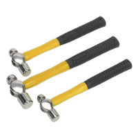 Sealey AK2031 Ball Pein Hammer Set 3pc with Fibreglass Shaft