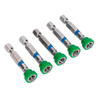 Sealey AK210523 Power Tool Bit Pozi #2 with Magnetic Holder S2 50mm Pack of 5
