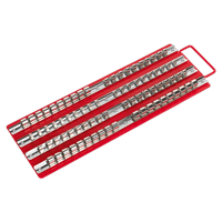 Sealey AK271 Socket Rail Tray Red 1/4", 3/8" & 1/2"Sq Drive