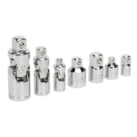 Sealey AK2737 Tacar Oiriúntóra Comhpháirteach &amp; Soicéad Uilíoch 7 bpíosa 1/4", 3/8" &amp; 1/2" Tiomántán Cearnógach