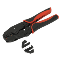 Sealey AK3857 Ratchet Crimping Tool Interchangeable Jaws