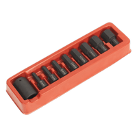 Sealey AK5609 Tacar Giotán Heicseagánach Tionchair &amp; Sealbhóir 9 phíosa Tiomántán Cearnógach 1/2"