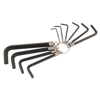Sealey AK6148 Hex Key Set on Ring 10pc Metric