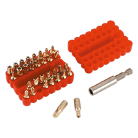 Sealey AK614 Security Bit & Magnetic Adaptor Set 33pc
