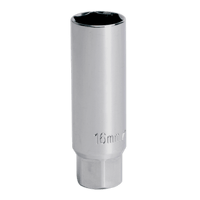 Sealey AK6557 Spark Plug Socket 16mm 3/8"Sq Drive Thin Wall