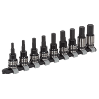 Sealey AK7986 Hex Key Socket Bit Set 9pc 3/8"Sq Drive Metric Black