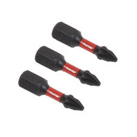 Sealey AK8207 Pozi #1 Impact Power Tool Bits 25mm - 3pc