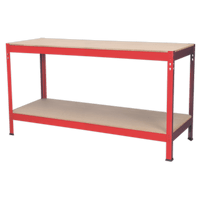 Sealey AP1535 Workbench 1.53m Steel Wooden Top