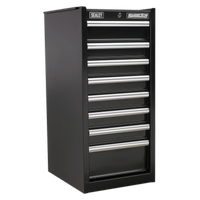 Cófra Crochta Sealey AP33589B 8 dtarraiceán le sleamhnáin imthacaí liathróide - Dubh