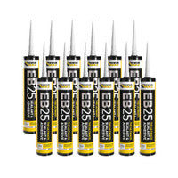 Everbuild EB25 Hybrid Sealant Adhesive Clear 300ml (12 Pack)