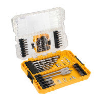 Tacar Giotán Druileála Miotail &amp; Adhmaid DeWalt DT70757-QZ (55 Píosa)