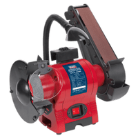 Sealey BG150BS 150mm Bench Grinder with 50mm Belt Sander & Work Light 250W 230V