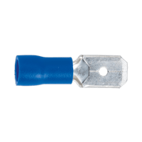 Sealey BT21 Push-On Terminal 6.3mm Male Blue Pack of 100