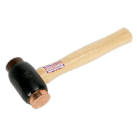 Sealey CRF35 Copper/Rawhide Faced Hammer 3.5lb Hickory Shaft