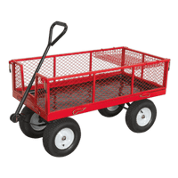 Sealey CST806 Platform Truck with Sides Pneumatic Tyres 450kg Capacity