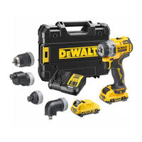 Druileálaí Il-Cheann Gan Scuab DeWalt DCD703L2T 12V XR le 2 chadhnraí 3Ah