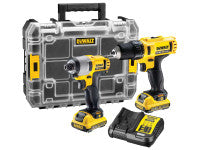 Pacáiste Dúbailte Druil agus Tiománaí Tionchair DeWalt DCK211D2T XR 10.8V