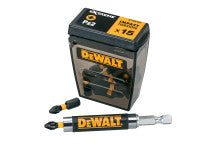 DeWalt  DT70618T Impact Torsion Bits PZ2 Tic Tac Box of 15 + Holder