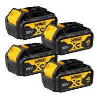 DeWalt 18v DCB182 Battery XR Slide 4.0Ah Li-Ion Pack of 4