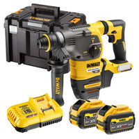 Druil Casúr Gan Scuab DeWalt DCH333X2-GB 54V XR Flexvolt SDS+ le 2 chadhnraí 9.0Ah