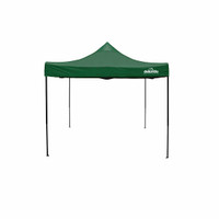 Dellonda DG132 Premium 3 x 3m Pop-Up Gazebo, PVC Coated, Water Resistant Fabric, Supplied with Carry Bag, Rope, Stakes & Weight Bags - Dark Green Canopy