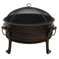 Dellonda DG42 30" Deluxe 2-In-1 Outdoor Fire Pit & Coffee Table (Antique Bronze)