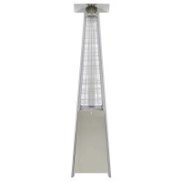 Dellonda DG99 13 kW Pyramid Outdoor Gas Patio Heater (Stainless Steel)
