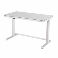 Dellonda DH54 White Electric Adjustable Standing Desk with USB & Drawer, 1200 x 600mm