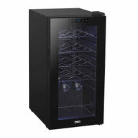 Baridi DH5 15 Bottle Wine Fridge with Digital Touchscreen Controls & LED Light, Black