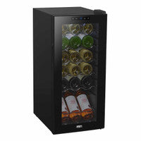 Baridi DH6 18 Bottle Wine Fridge with Digital Touchscreen Controls & LED Light, Black