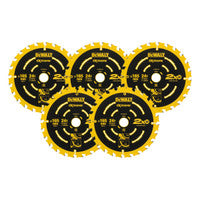 Lann Chonaic Chiorclach Frámaíochta DeWalt DT10300-QZ Extreme 165mm x 20mm 24T (Pacáiste 5)