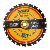 Lann Chonaic Chiorclach DeWalt DT10302-QZ Sraith Elite 184mm x 16mm 24T