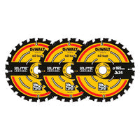 DeWalt DT10624-QZ Extreme Circular Saw Blade for Wood 165 x 20mm 24T  (3 Pack)