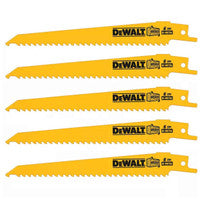 DeWalt DT2344-QZ Reciprocating Saw Blade 152mm x 6 TPI (5 Pack)