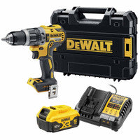 Druil Chomhcheangailte Dlúth Gan Scuab DeWalt DCD796P1 18V XR le Ceallraí 1x 5.0Ah