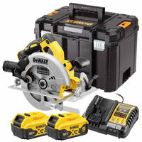 DeWalt DCS570P2-GB XR 184mm Gan Scuab 18V le 2 chadhnraí 5.0Ah