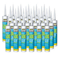 Everbuild Everflex 500TR Bath & Sanitary Silicone Sealant Clear 295ml (25 Tubes)